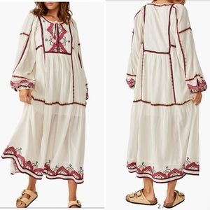 NEW Free People Sweet Escape Long Sleeve Maxi Dress